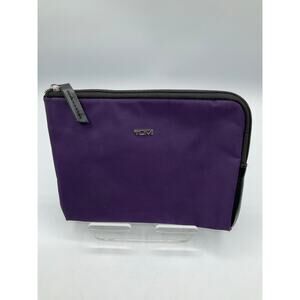 TUMI Travel Zipper Bag/Clutch, Purple- about 8 x 6 in